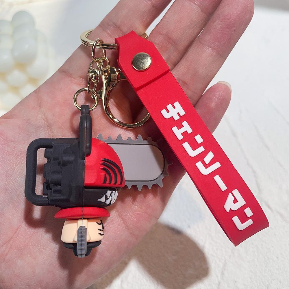 Chainsaw Man Keychain Cartoon Denji Pochita Anime Keyrings Makima Power Aki Hayakawa Doll Keyring Toys Accessorie Fans Boy Gifts