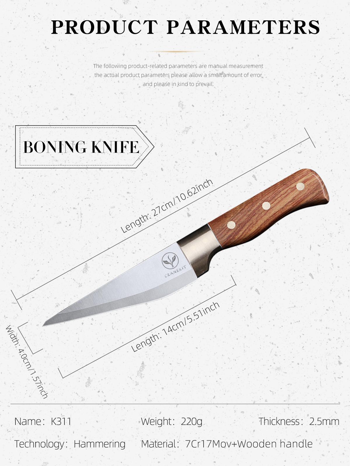 Stainless Steel Beef Specific Cutting Knife - Hand Forging Boning Knife for Professional Bone Cu  tting Precision Kitchenware