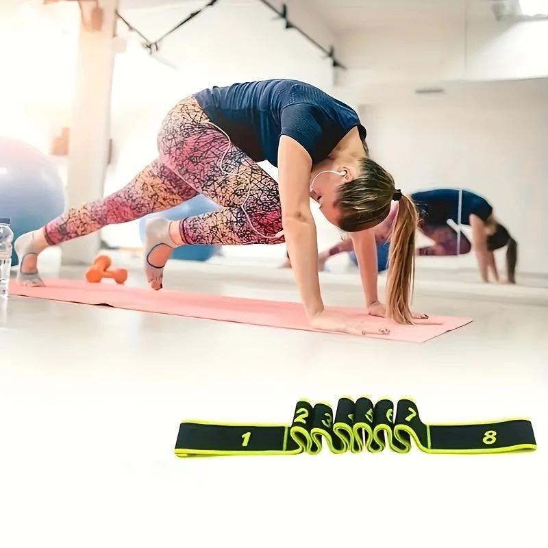 A multi-band yoga stretch band, 8-band elastic band, digital band, Latin dance elastic band, stretching yoga training for shaping and correcting postures, men's and women's home fitness exercise dance band, elastic stretch band, Elastic Sport Band