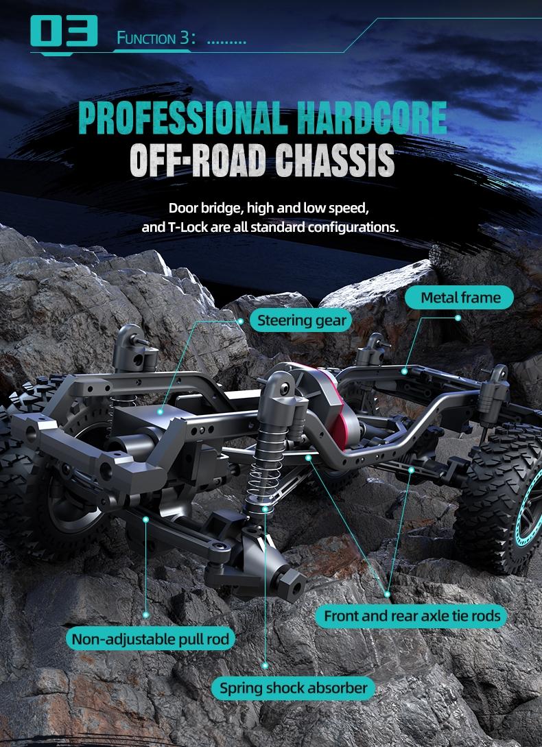 38/h High-Speed RC Off-Road Car, 1:20 Scale, Brushed Motor, 4wd All-Terrain, Unisex, Easy Control, Birthday Gift, Lithium Battery Included