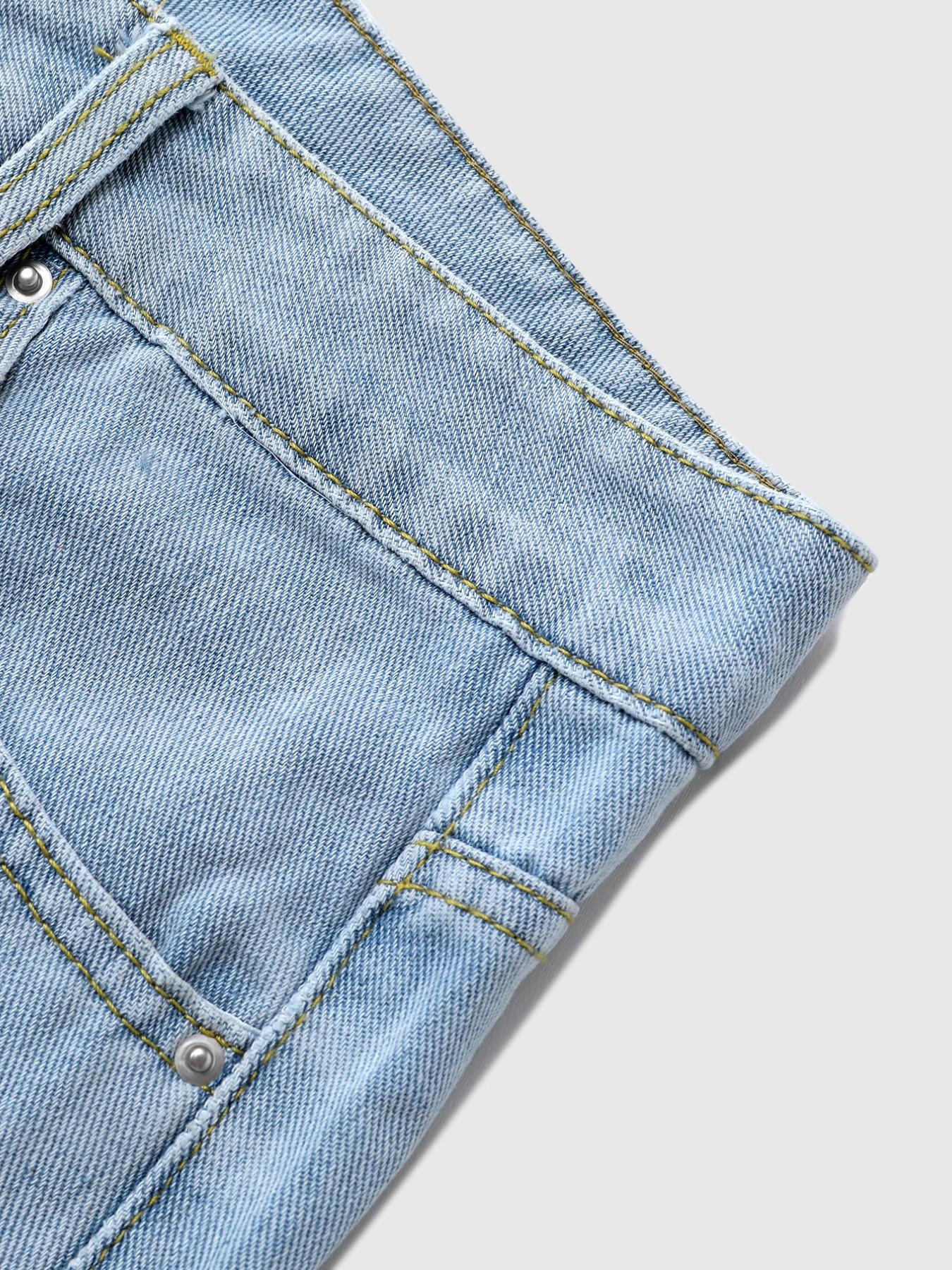 Men's Spider Web Print Denim Shorts, Y2K Gothic Street Style, Hip Hop Casual Loose Fit, Summer Daily Wear, Graphic Pattern