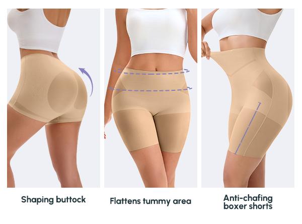 FallSweet Shapewear Women's Seamless Tummy Control Mid Waist Shorts