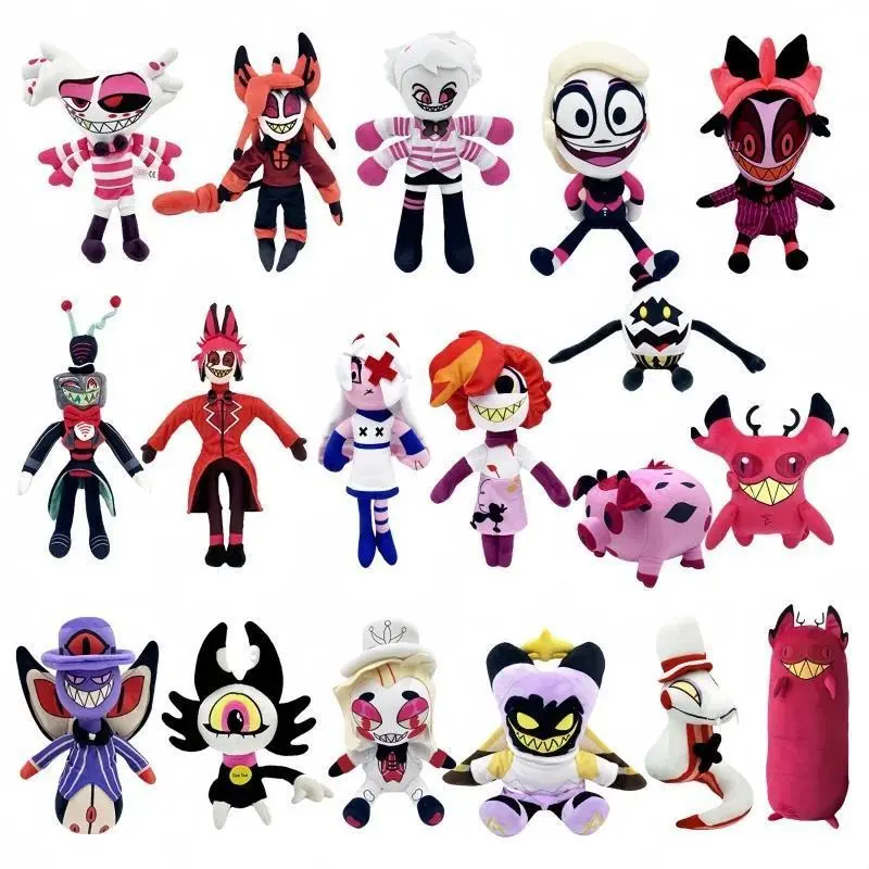 New Hazbins Hotel Alastor Plush Doll Cartoon Doll Soft Stuffed Doll Home Decoration Collectible Festival Gift For Boys