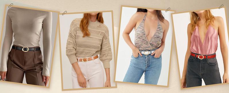 JASGOOD Women Leather Belt Ladies Casual Waist Belt Fashion Women Belt with Gold Buckle for Jeans Pants dealsforyoudays