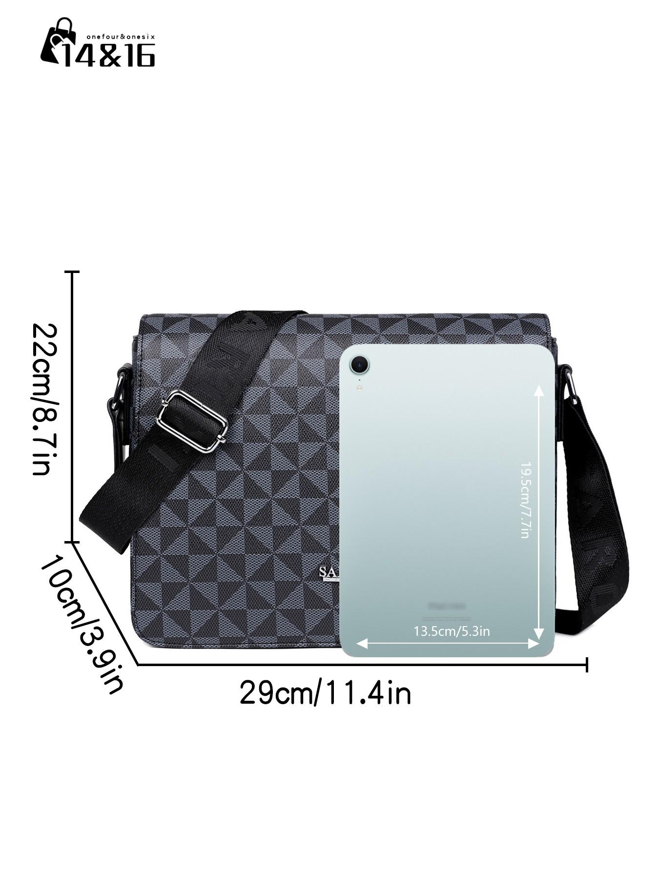 Men's Messenger Bag, Crossbody Shoulder Bag, Side Pocket Pouch, Multifunctional Commuter Casual Bag, Trendy Fashion Gift for Men