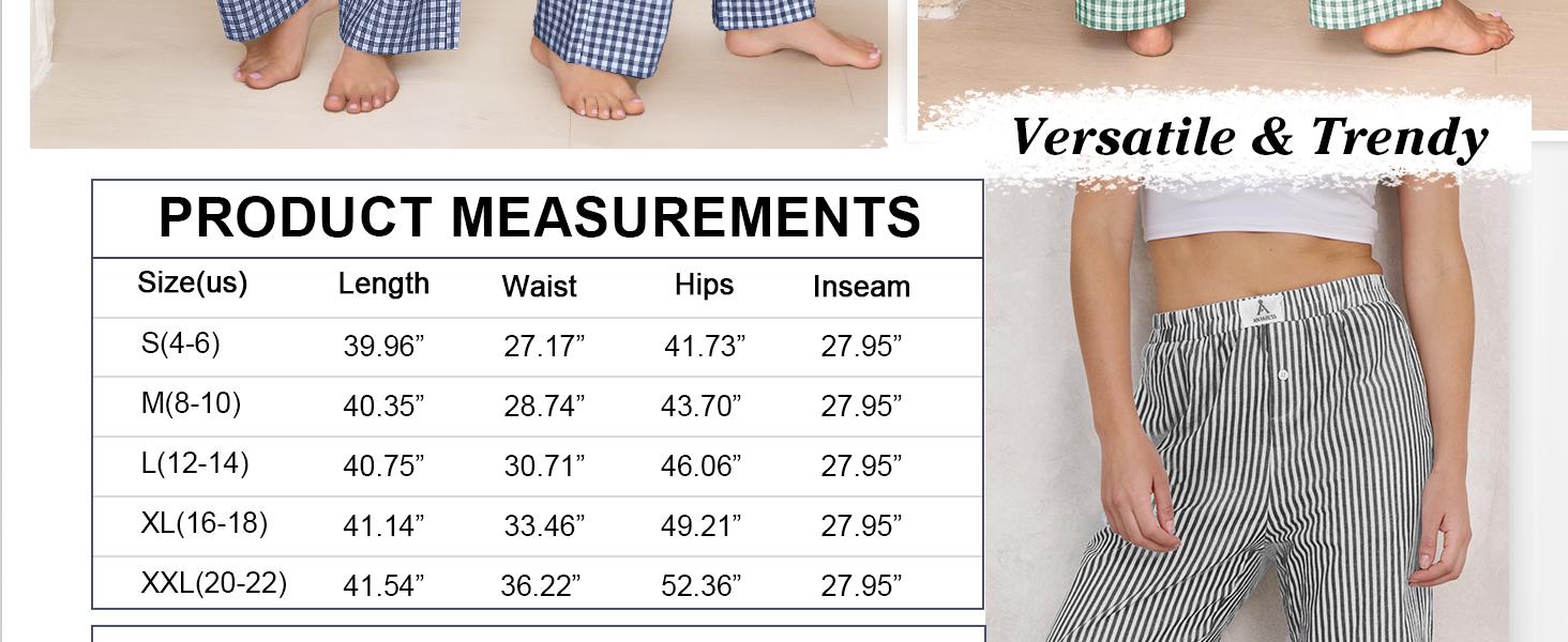 ANRABESS Womens Striped Gingham Pants 2025 Pajama Lounge Boxer Pants Cute Comfy PJ Bottoms with Pockets Fall Y2K Outfits