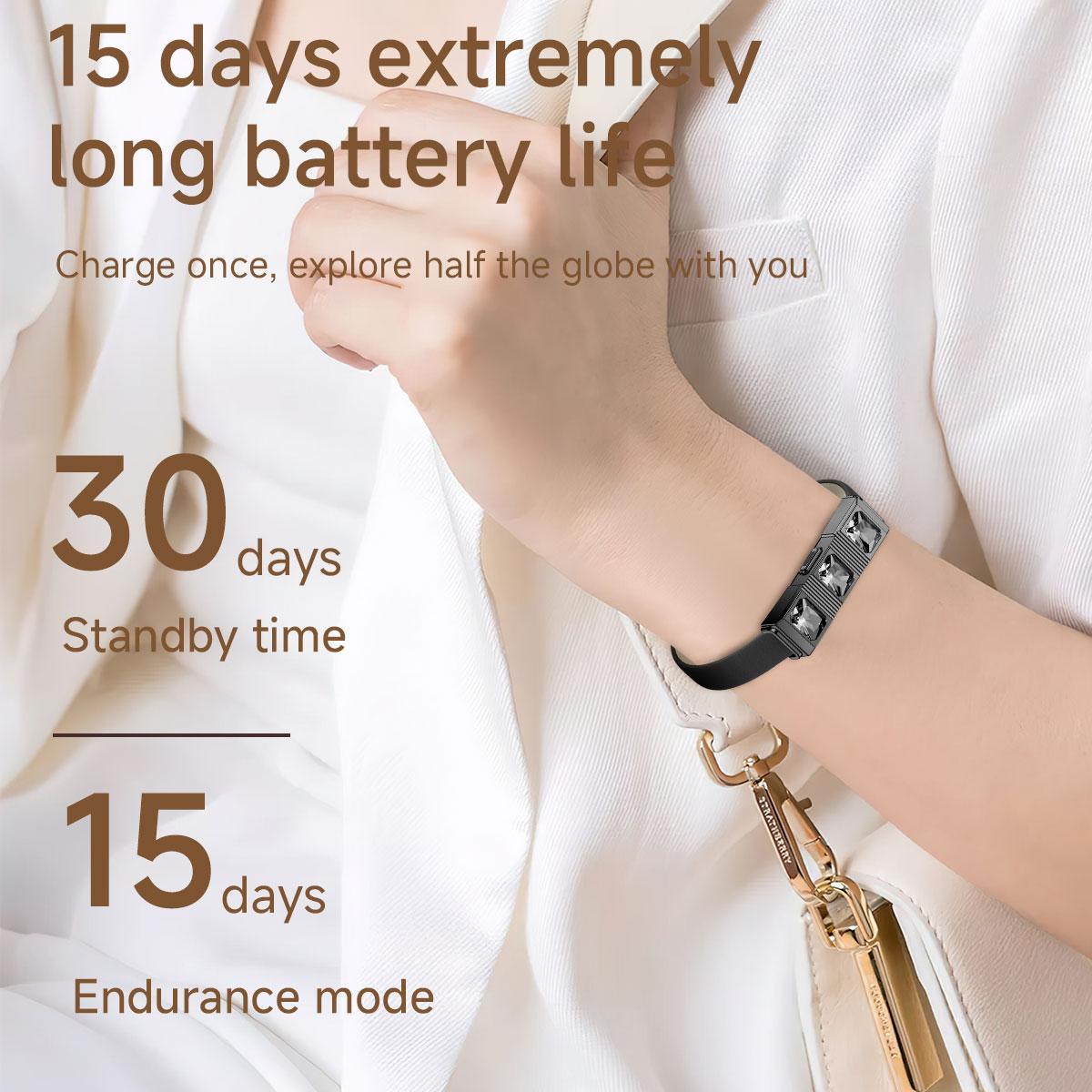 Smart Fitness Tracker Water-Resistant 1 Atm, Pedometer, Multiple Exercise Modes, Bluetooth-compatible, Android Compatible, Ideal Gift for Women