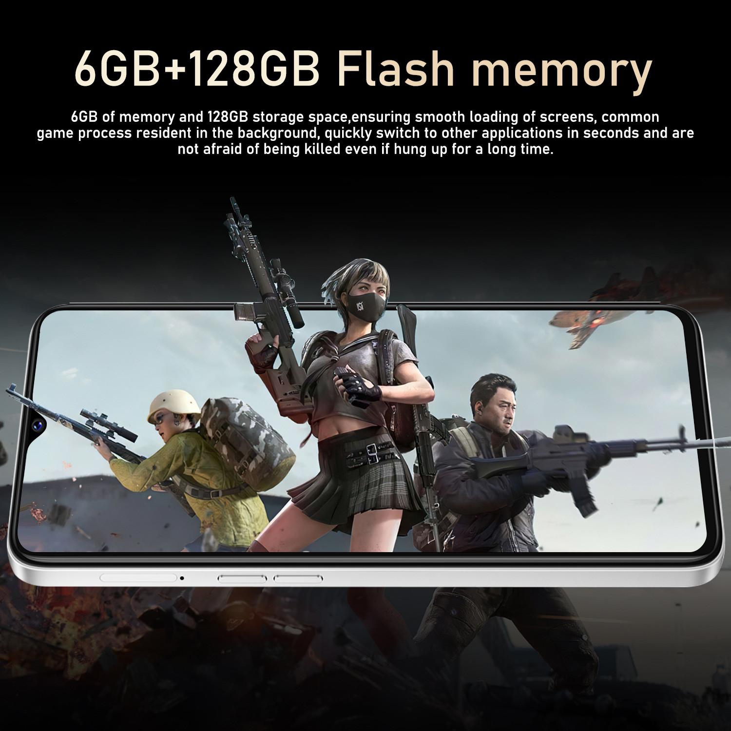 Fuffi M17 Pro Smart Phone, 6.53-Inch HD Screen, 6gb RAM, 128GB ROM, Dual Sim, 4000mah Battery, Octa-Core Processor, Android System, Android Smartphone, Android Mobile Phones