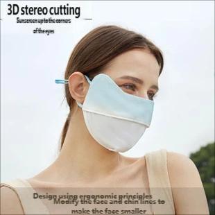 Summer Sun Protection Mask, Breathable Lightweight Silk, UV Blocking, Ideal for Outdoor Activities and Cycling