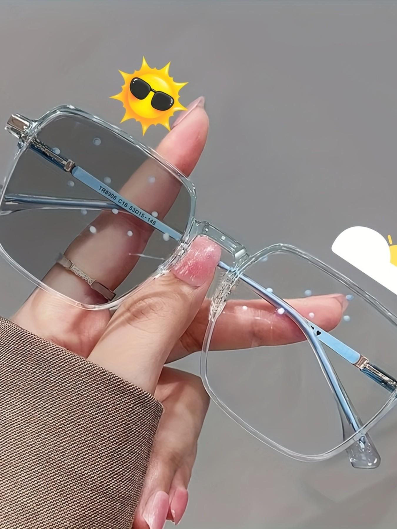 Unisex Square Frame Glasses, Pure Campus Style, Casual Fashion Eyewear, Suitable for Daily Wear, All Seasons, 1pc Universal Design