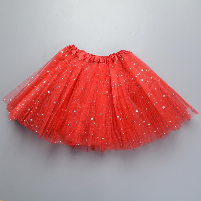Girls Tulle Star Short Tutu Skirt Children Fancy Ballet Dancewear Party Costume Ball Gown Mini Skirt