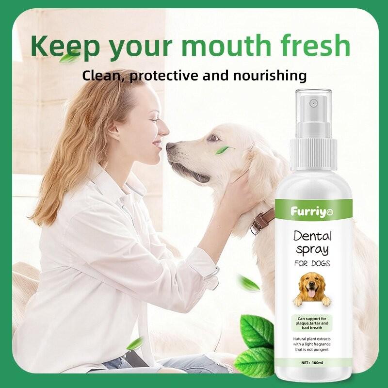 Pet Mint Fresh Breath Spray, Cat Dog Bad Breath Remover, Oral Care Deodorizer, Antibacterial Mouthwash, Pet Grooming Essential