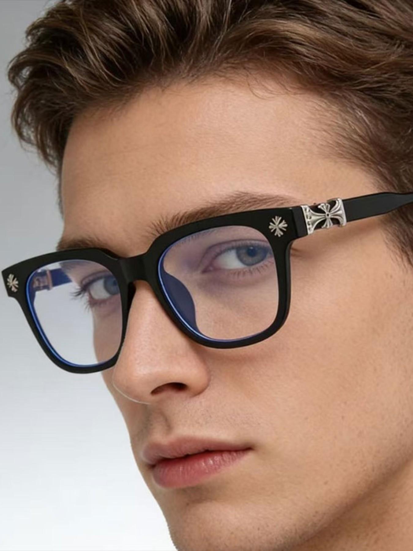 3PCS New Square Glasses, High Quality Eyewear, Unisex, Stylish Light Luxury Elegant Artsy Business Style Frames, Multiple Styles Available, Perfect Gift for Him, Suitable for Daily Wear and Decorative Photography Glasses, Square Frame Eyeglasses
