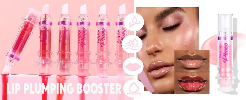 BISUTANG Lip Gloss Plumper Glossy LipLipstick, Lifter Gloss, Hydrating, Volumizes, High-Shine, Lip Plumping Lip Glaze Lip Makeup, Plump& Pout Lip Plumper for Women Girls