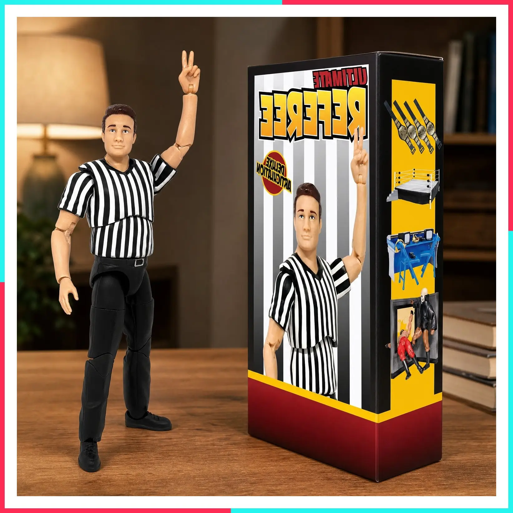 Deluxe Articulated Wrestling Referee Action Figure