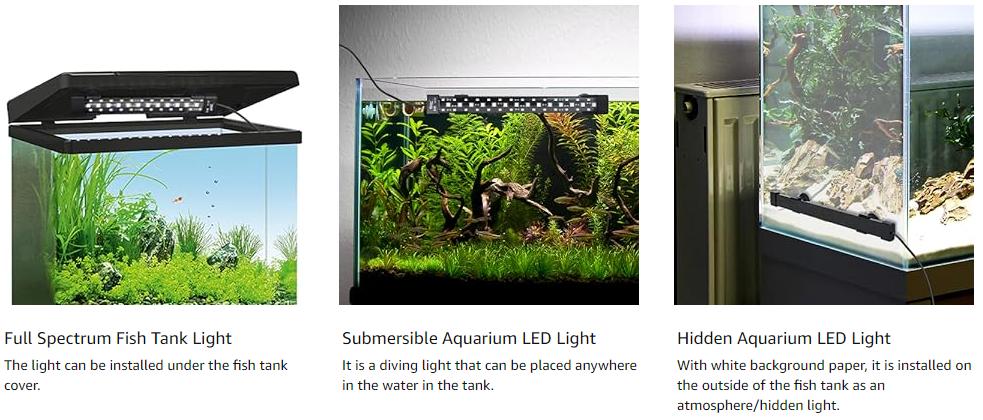 hygger 24/7 Mode Submersible Aquarium LED Light, Full Spectrum Hidden Fish Tank Light with 3 Rows Beads 7 Colors Auto On Off Sunrise-Daylight-Moonlight, Adjustable Timer Brightness hygger 24/7 Mode Submersible Aquarium LED Light, Full Spectrum Hidden Fish Tank Light with 3 Rows Beads 7 Colors Auto On Off Sunrise-Daylight-Moonlight, Adjustable Timer Brightness
