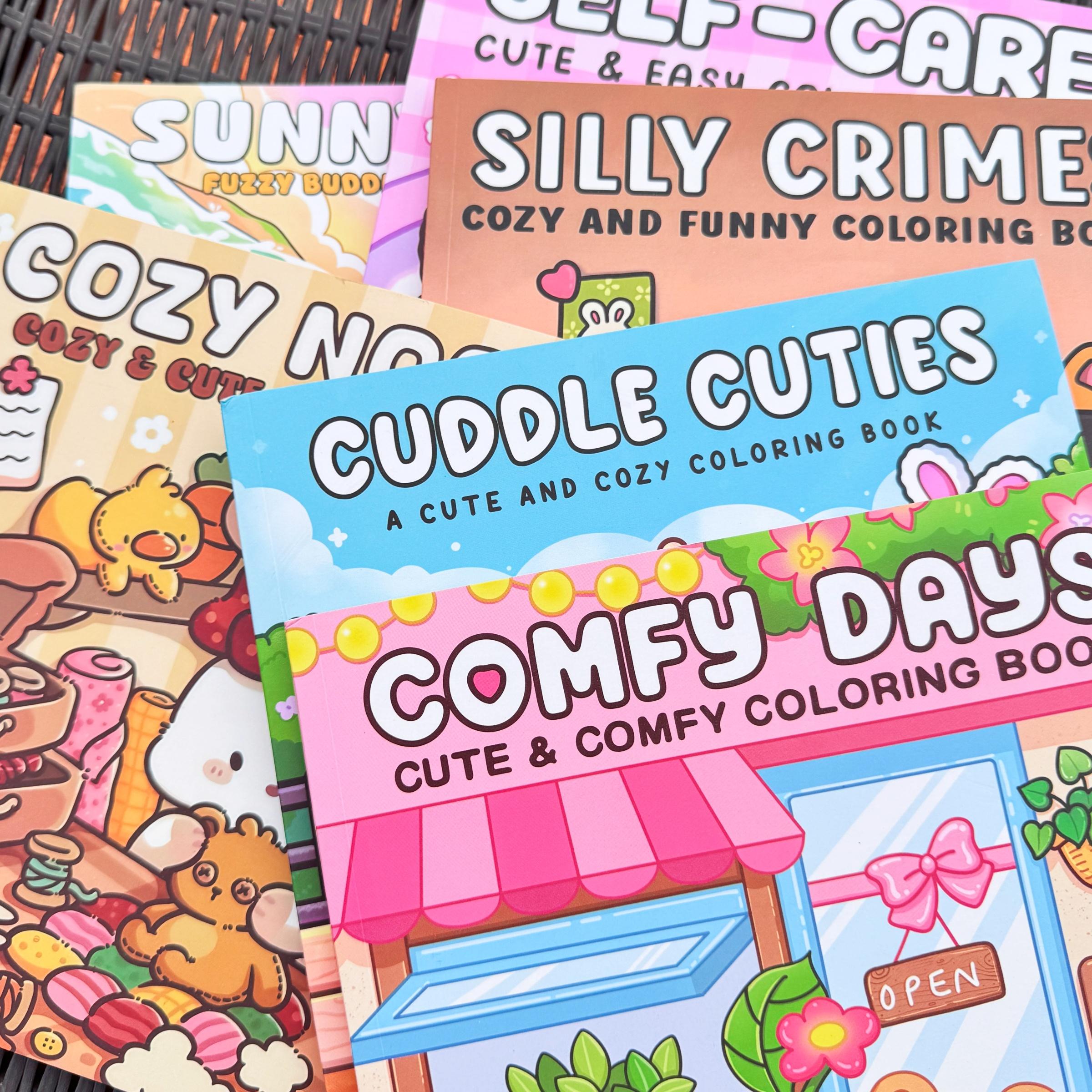 3/6-Piece Cute Theme Coloring Book Set, Stress Relief Coloring Gift Book for Kids, Ideal Art Supplies for Daily Drawing, Travel and Bedtime Activities