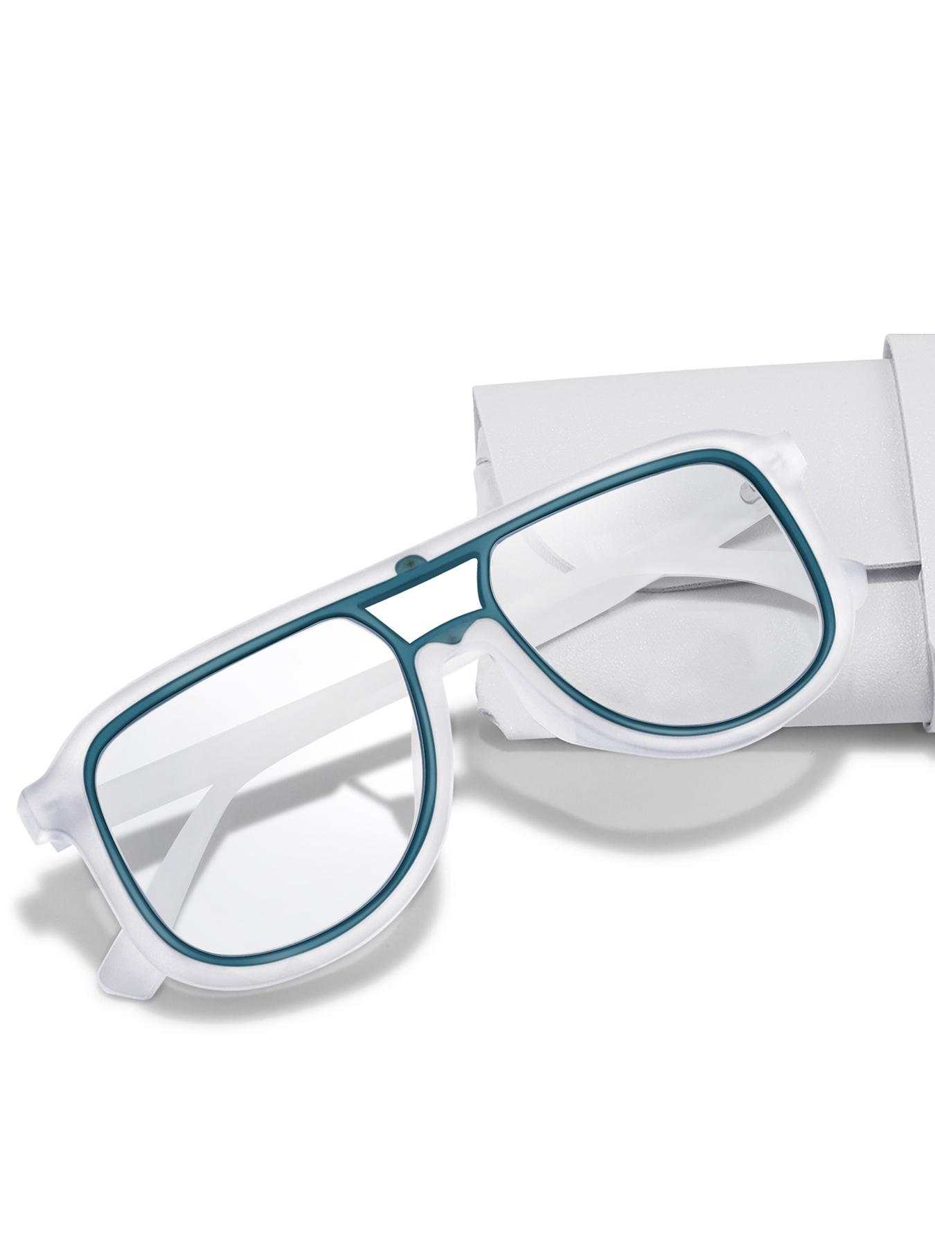 Unisex Colorful Photochromic Sunglasses, Bohemian Style Fashion Eyewear, Casual Plastic Frame, All-Season Decorative Lens