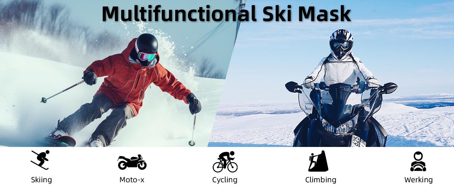 ROCKBROS Balaclava Mask Windproof Winter Mask Men Women for Skiing Snowboading Motorcycle Riding