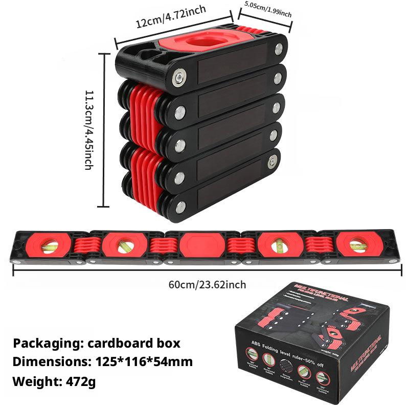 High Precision Folding Magnetic Level Ruler Multi Angle Measuring Tool Woodworking Corner Layout for Home Renovation