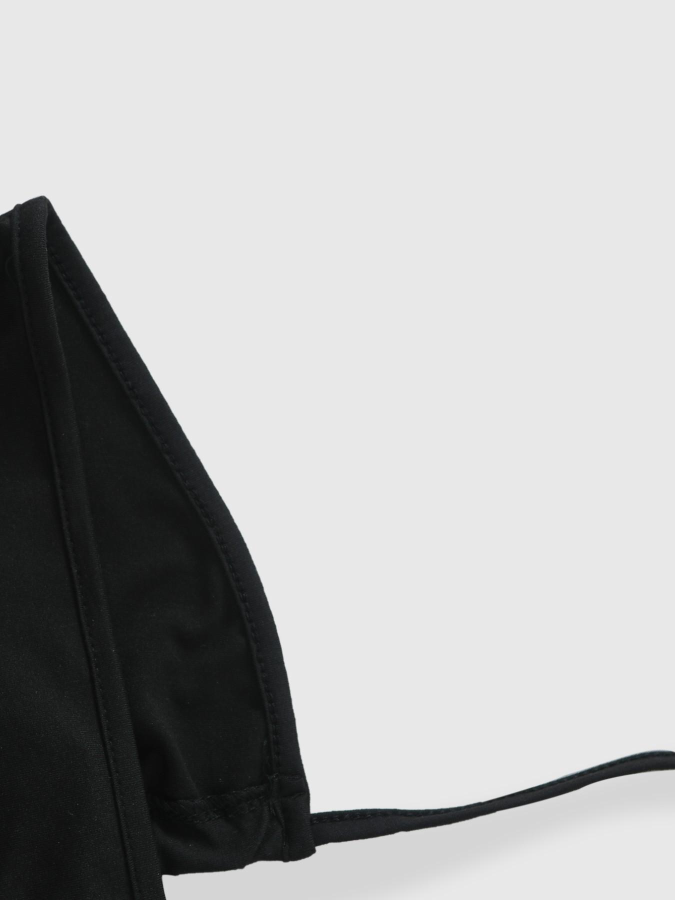 1-Piece Women's Sexy Vacation Halter Cami Top, Black Tie Front Ruched Backless Crop Top for Women Beach Wear, Club Events and Casual Outings