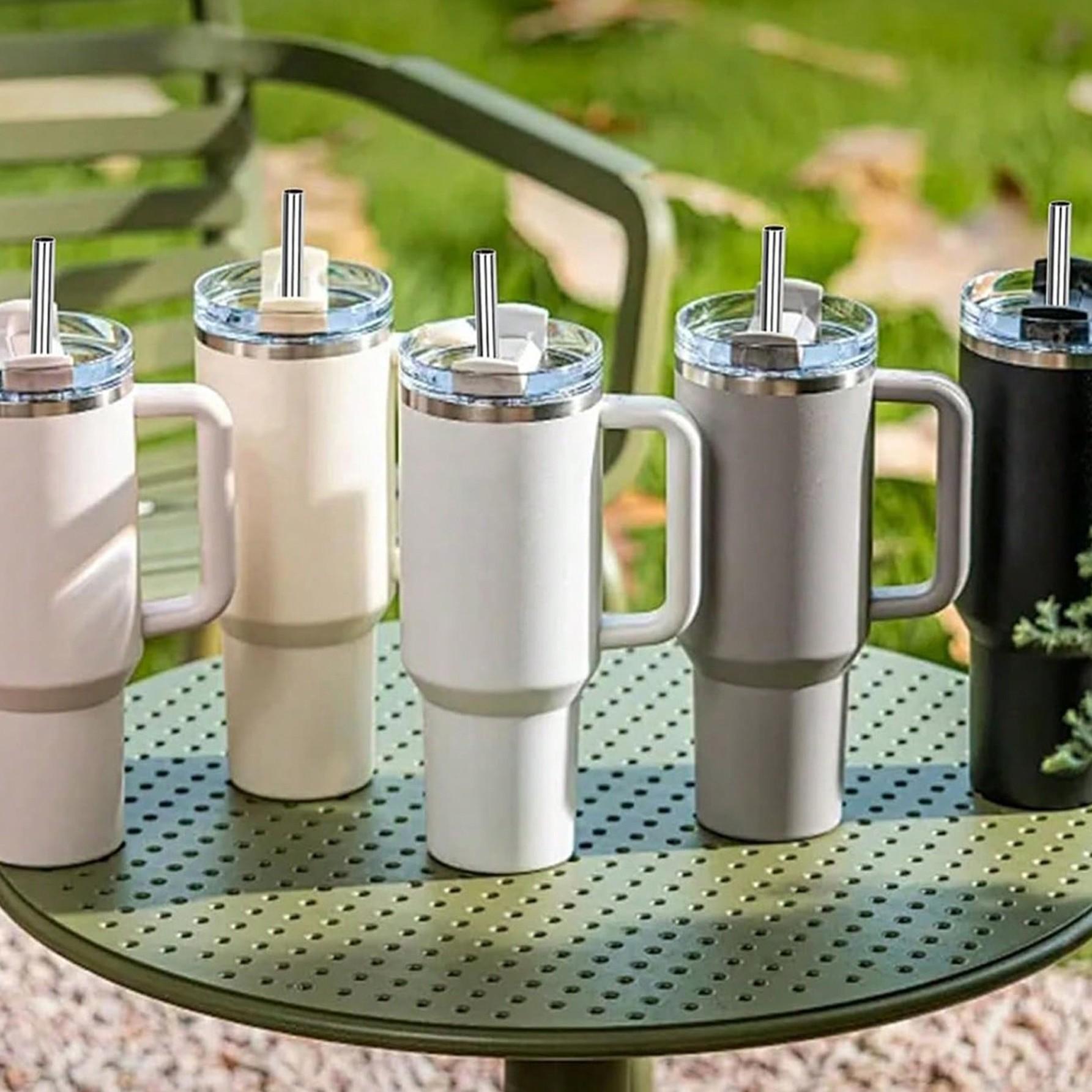 1/2/4/6PCS Extra Long Stainless Steel Reusable Metal Straws with Cleaning Brush - Perfect for Stanley 40oz & 30oz Tumbler, Eco-Friendly Replacement for Plastic Straws, Durable and Easy to Clean, Hot Selling Sustainable Accessories