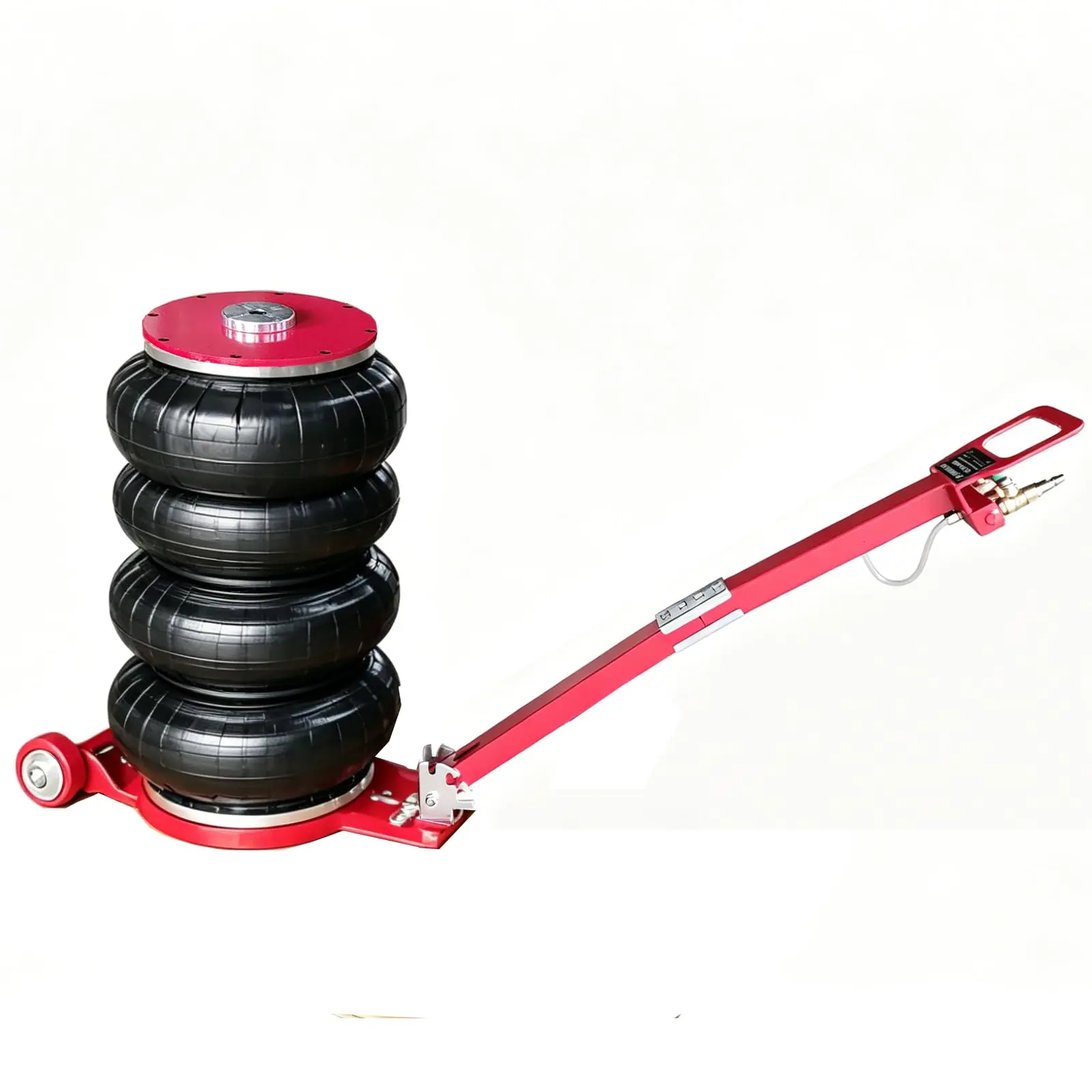 6 Ton Air Bag Jack, 13000 Lbs Capacity Quadruple Pneumatic Jack, 6.7" - 23" Lifting Height Range, Rapid 5s Lifting Quadruple Bag Jack with Adjustable Long Handle for Car, SUV, Garage