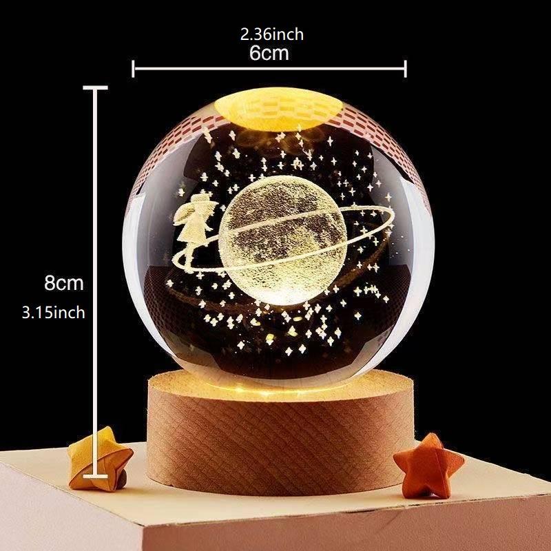 Crystal Ball Creative Ornament Desktop Decoration Toy, Couple Friend Birthday Gift, Organic Glass Material, No Ca Prop 65 Warning