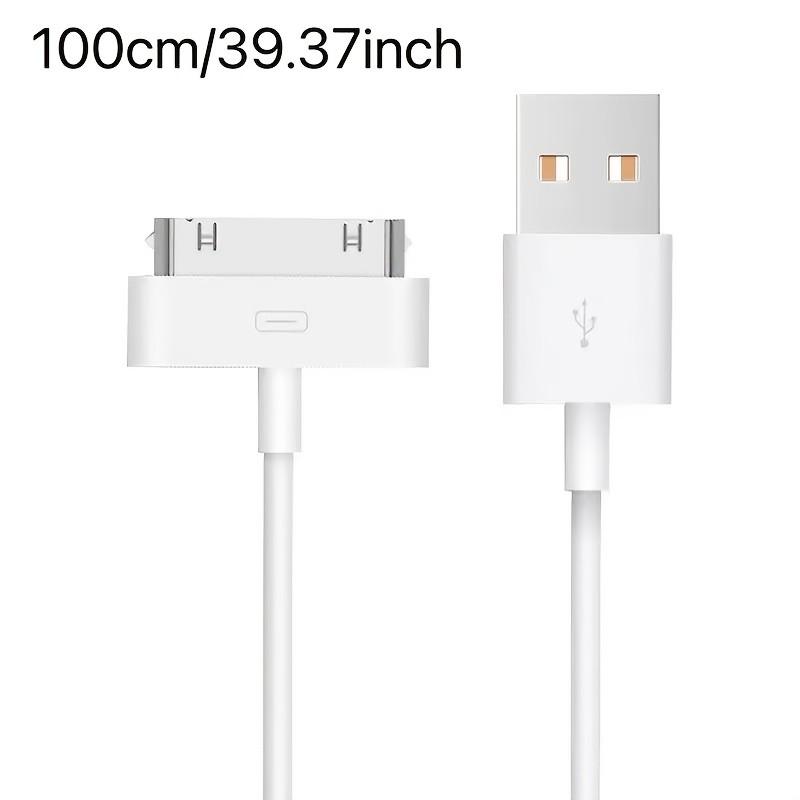 30-Pin USB Charging Cable for iPhone 4s/4/3gs, iPad 1/2/3, Ipod Nano/touch, Data Sync Cable, 1pcs/3pcs, Reliable Connectivity, Connector, Durable