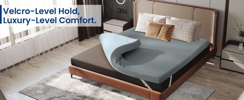 3-Inch Mattress Topper Queen Size,Cozy Gel Memory Foam Cooling Pad White (with Removable & Washable Bamboo Cover) Bedding Sleep 3-Inch Mattress Topper Queen Size,Cozy Gel Memory Foam Cooling Pad White (with Removable & Washable Bamboo Cover) Bedding Sleep