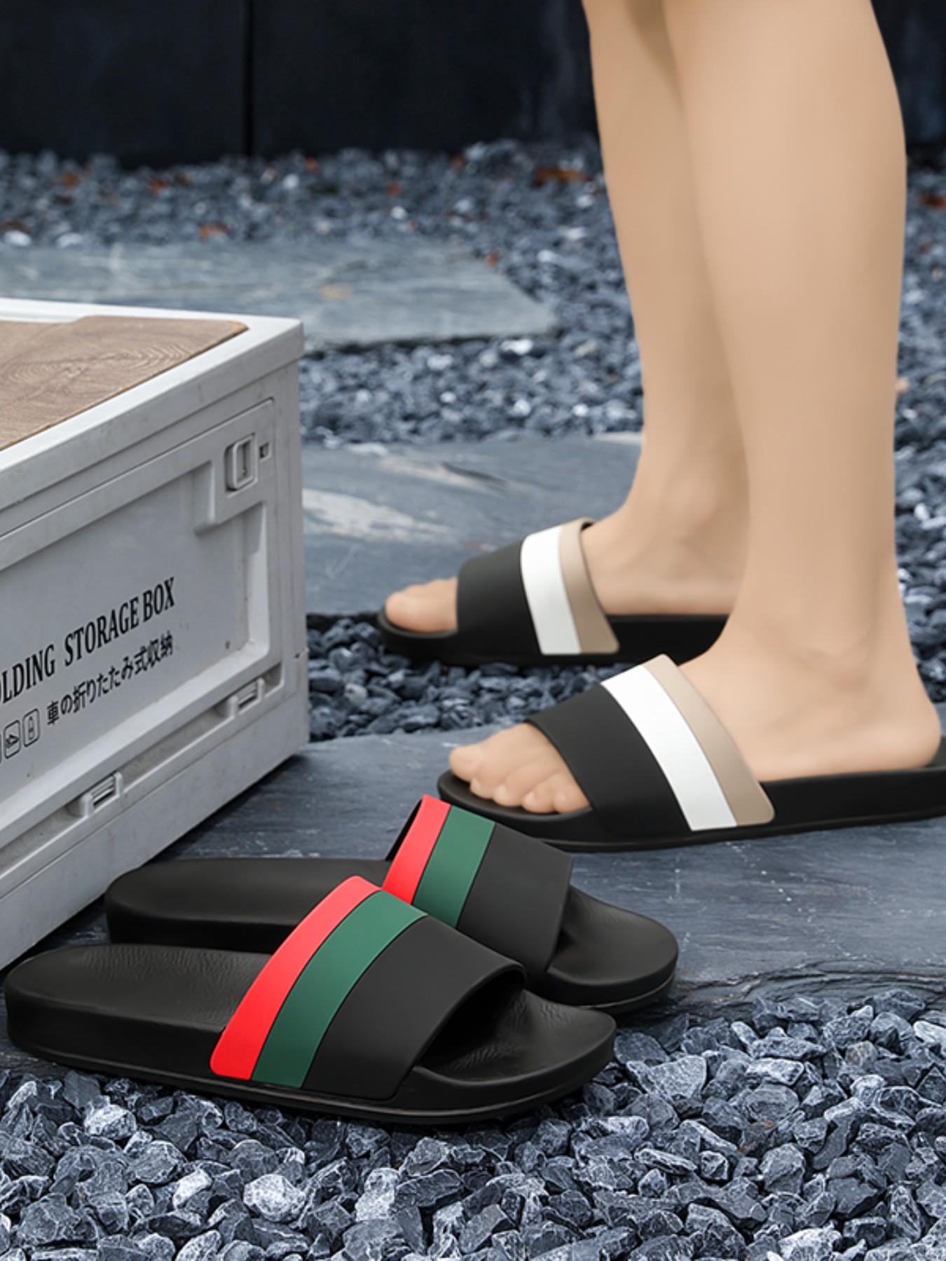 Classic Fashion Men's Open-Toe Sandals, Comfortable Non-Slip Breathable Durable, Ideal for Daily Casual Home Bathroom Indoor Outdoor Use