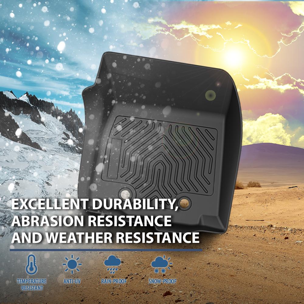 CROSSDESIGN All Weather TPE Floor Mats Liners  Fit For Honda Civic Sedan & Hatchback Coupe 16-21