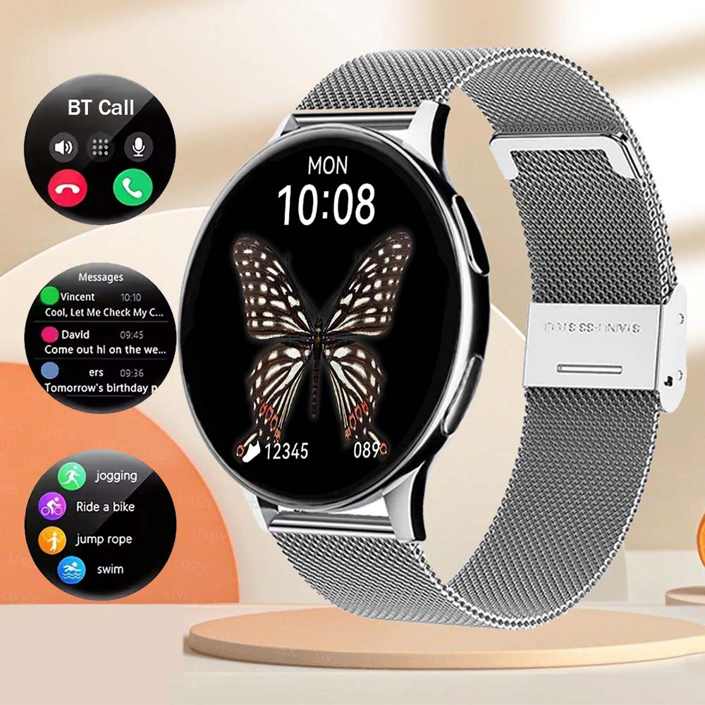 1.52 Inch Fashion SmartWatch Digital Watch with Multiple Health Tracker Sport Modes Notification Reminder Voice Assistant Motion Trajectory Custom Photo BT Call Sports SmartWatches For Women Gift Multifunctional