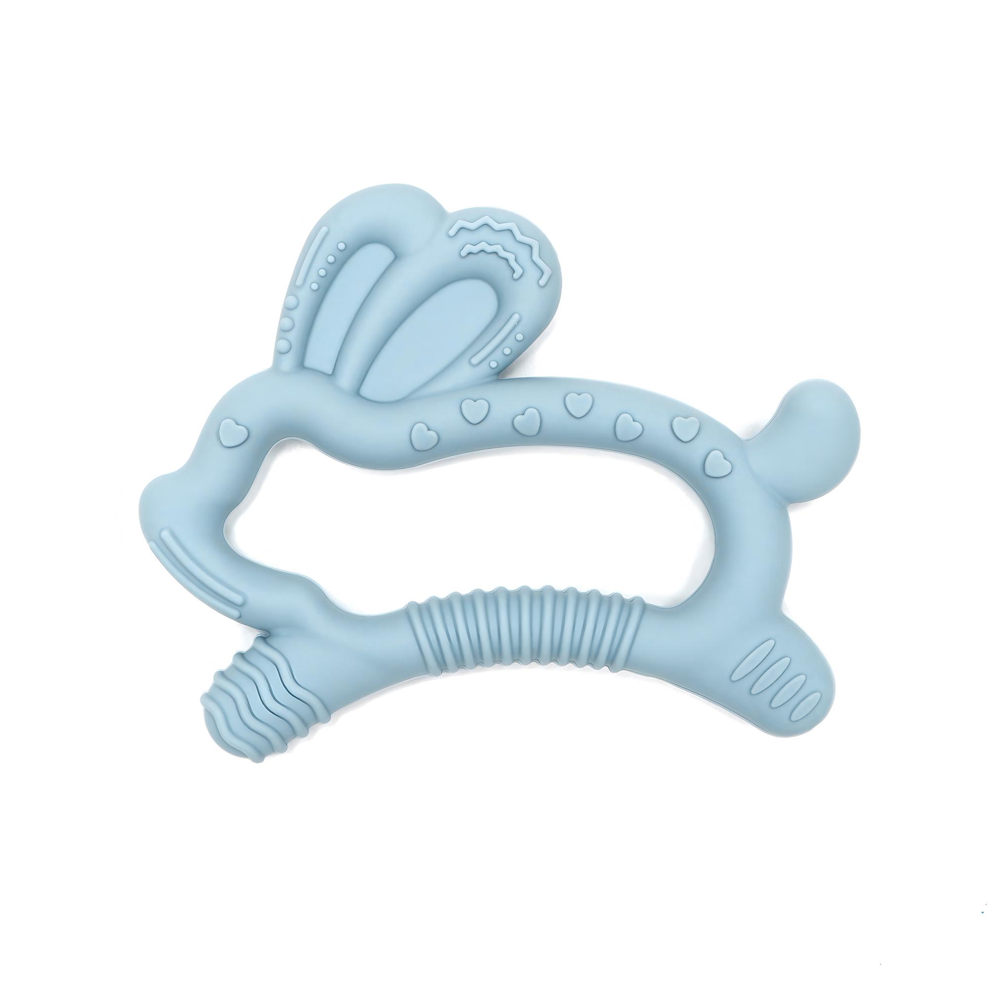 Baby Teething Toy, Easy to Grip Rabbit Silicone Teether, Comfortable & Safe Design, Perfect for Soothing Baby Gums