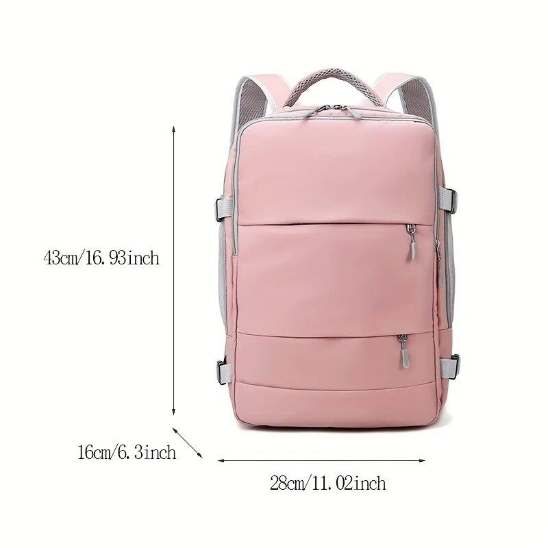 Large Capacity Waterproof Multilayer Travel Backpack with Shoe Storage, Casual Vintage Design for Daily Travel Use