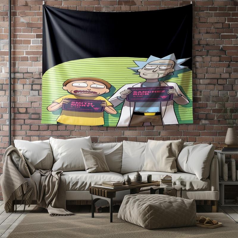 Rick And Morty Patterned Tapestries, Fashionable Room Flags, Unique Wall Art In The Living Room And Bedroom, Very Special Gifts Rick And Morty Patterned Tapestries, Fashionable Room Flags, Unique Wall Art In The Living Room And Bedroom, Very Special Gifts