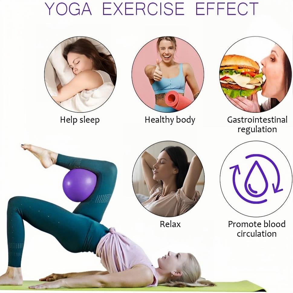 Pilates Ball, 9 Inch Small Exercise Soft Workout Yoga Ball , Home Gym Yoga, Pilates, Core Training, Workout, Balance, Stability