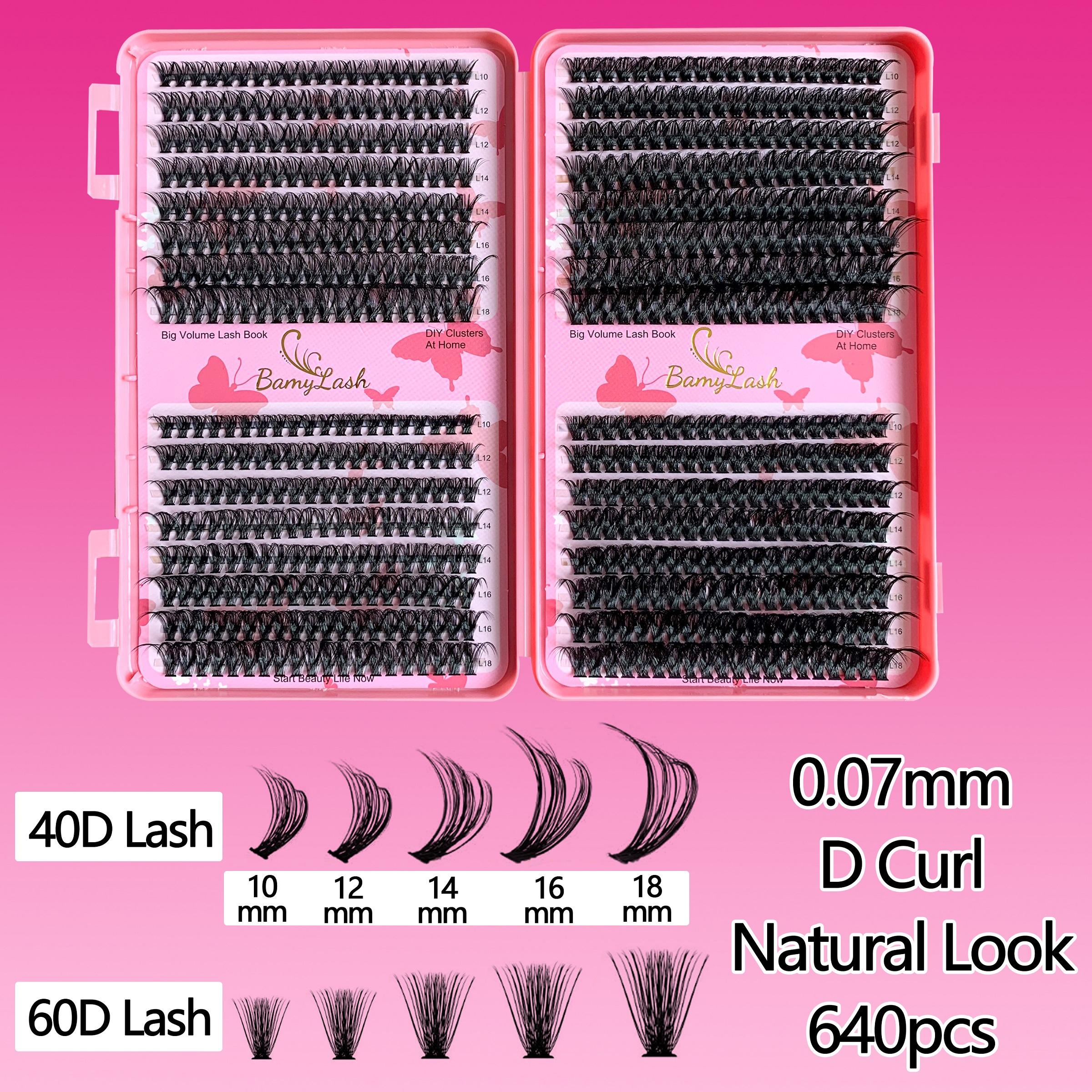 1920-Piece Lash Clusters Kit, 10–18 mm D Curl, 30D/40D/50D/60D, 4 Styles Natural Volume Individual Eyelashes Set with Lash Bond & Seal, Remover & Tweezers, Easy DIY at Home, Ideal for Daily Makeup & Beginners