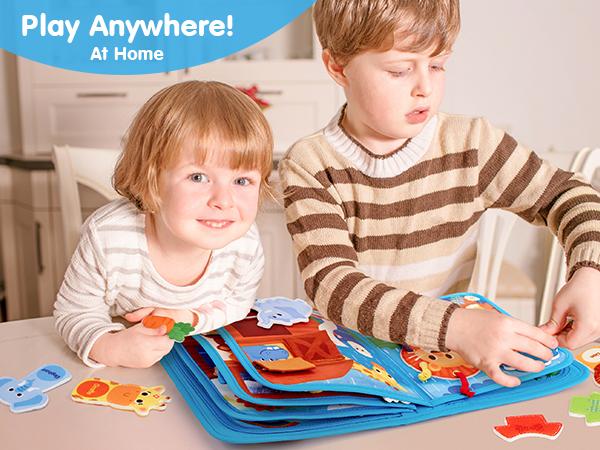 hahaland Noah's Ark Toy Busy Board for Toddlers 1-3 - Sensory, Montessori  Play Toy for Boys and Girls - Baptism Gift for 1-3 Year Olds Developmental Toy Birthday Gift.