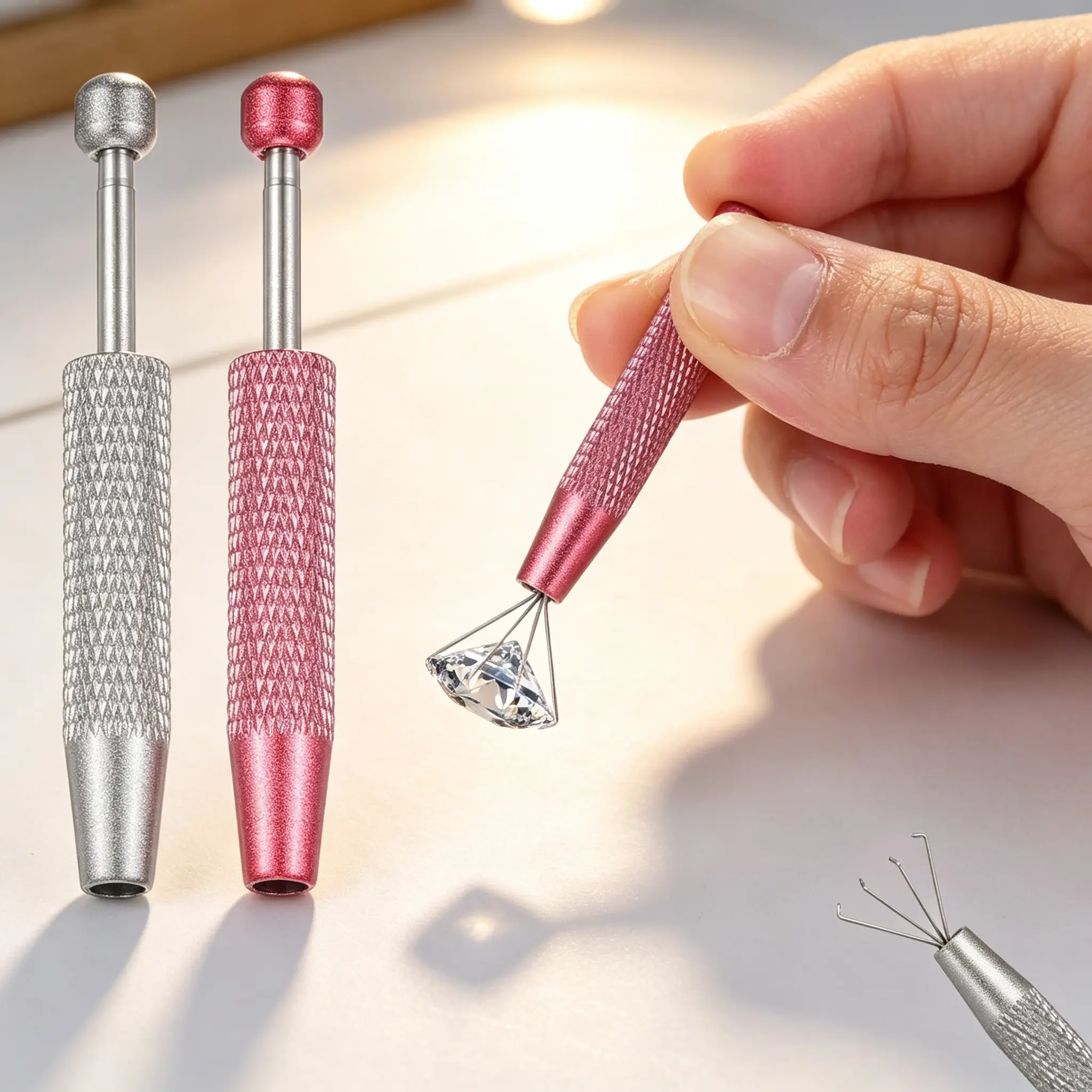 Stainless Steel Piercing Taper & Ball Grabber Insertion Tool, Threadless Applicator Pin for Flat Back Earrings, Multipurpose Body Piercing Kit, Reusable Piercing Accessory for Ear, Nose, Lip, Septum Jewelry Replacement`