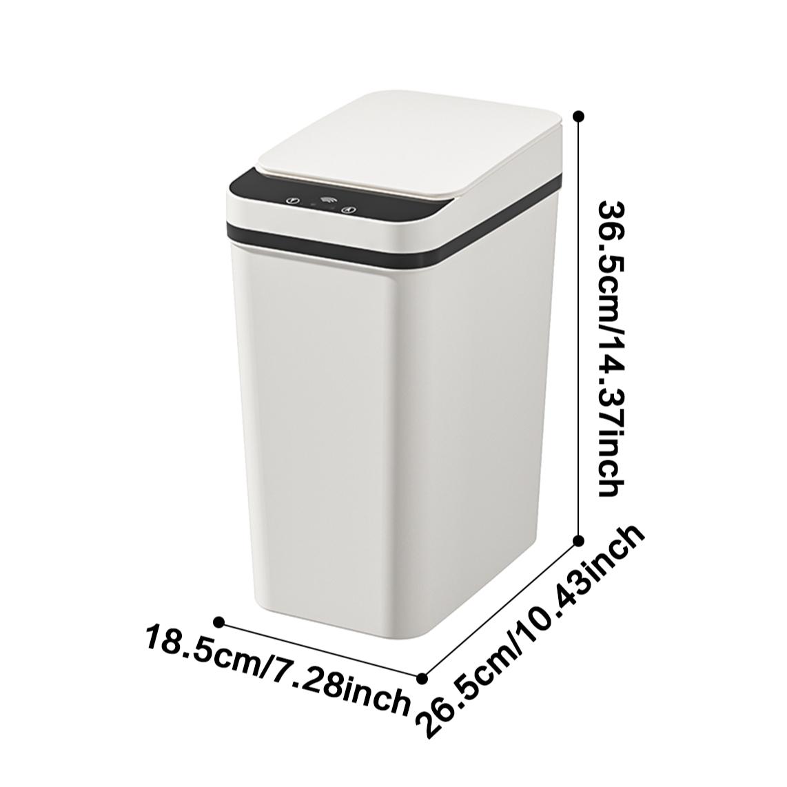 1-3 Pack 17L Kitchen Touchless Trash Cans with Infrared Sensor, One-Touch Always-Open, Wave/Knee/Kick-to-Open, 0.1s Sensing, Silent Lid, Odor Isolation, Requires 2 AA Batteries (Not Included), for Home/Office/School, Smart Trash Can