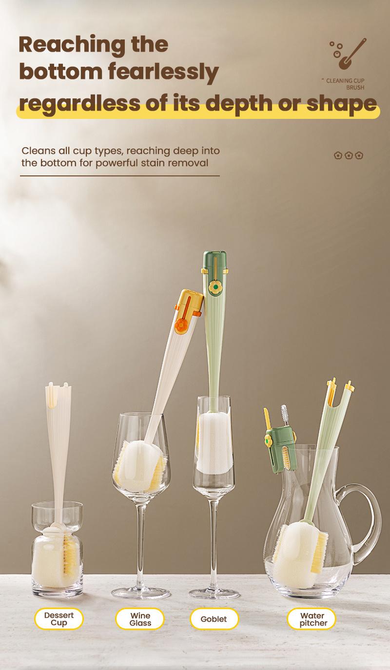 5-in-1 Bottle Cleaning Brush (Multifunctional) – For Cup Lid Cleaning & Home Kitchen Tasks