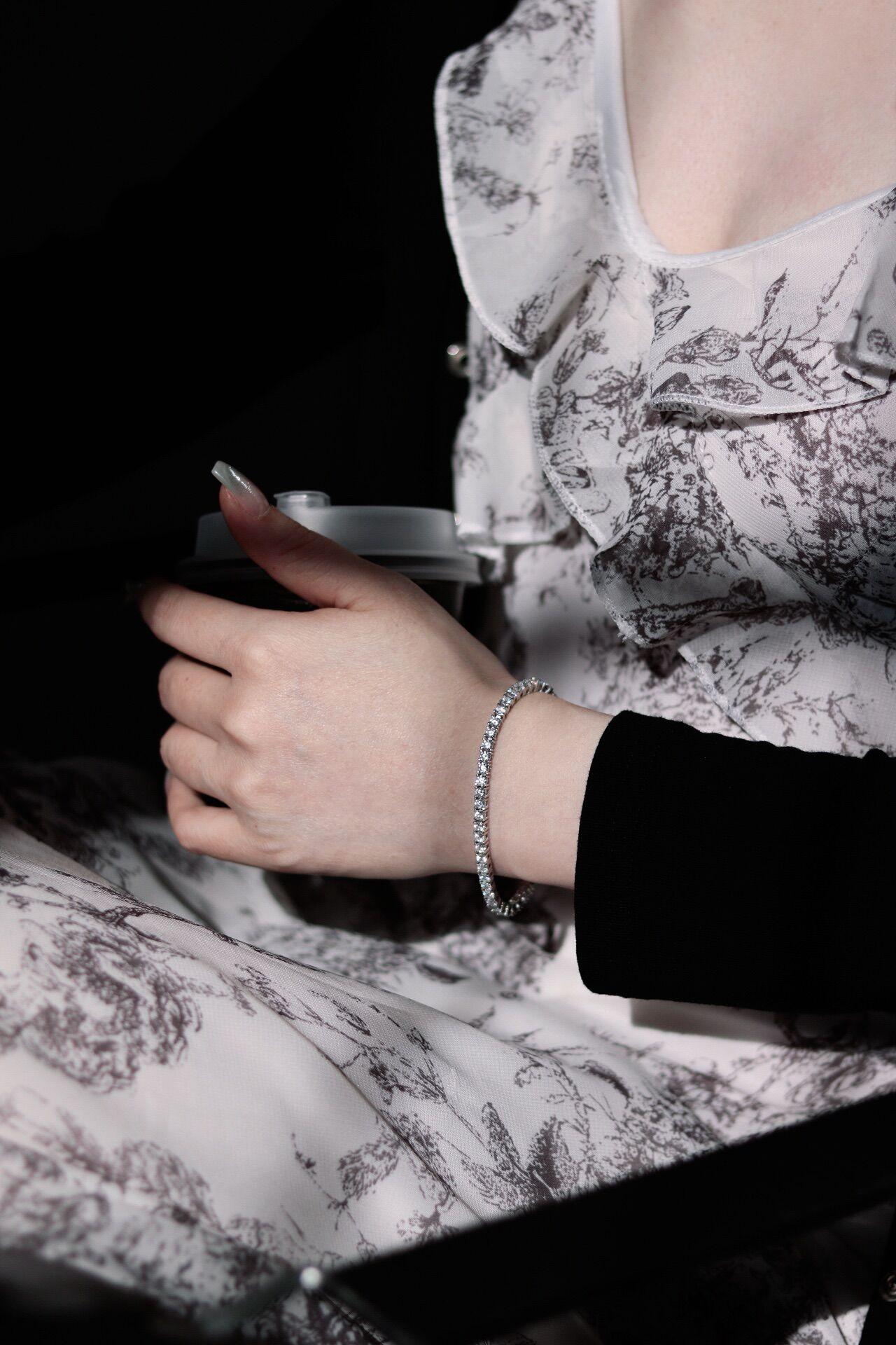 【#207 Classic Tennis Bracelet】3mm 5.2Carat Classic Tennis Bracelet Synthetic Moissanite Tennis Bracelet in 925 Sterling Silver SpringStatements 【#207 Classic Tennis Bracelet】3mm 5.2Carat Classic Tennis Bracelet Synthetic Moissanite Tennis Bracelet in 925 Sterling Silver SpringStatements