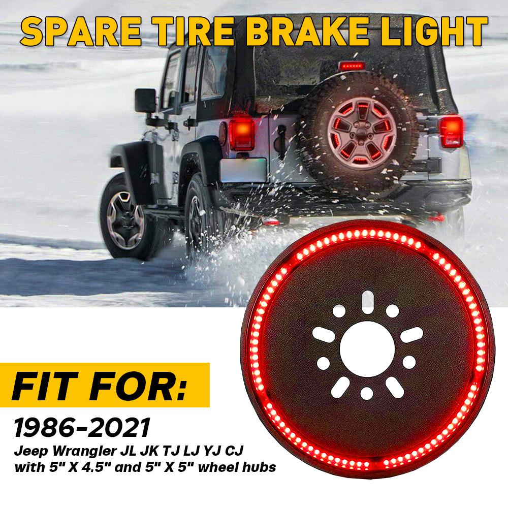 Tire Spare Brake Light Tail Light Fit Jeep Wrangler 86-2021 LED 3rd Lamp