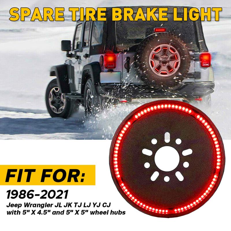 Tire Spare Brake Light Tail Light Fit Jeep Wrangler 86-2021 LED 3rd Lamp
