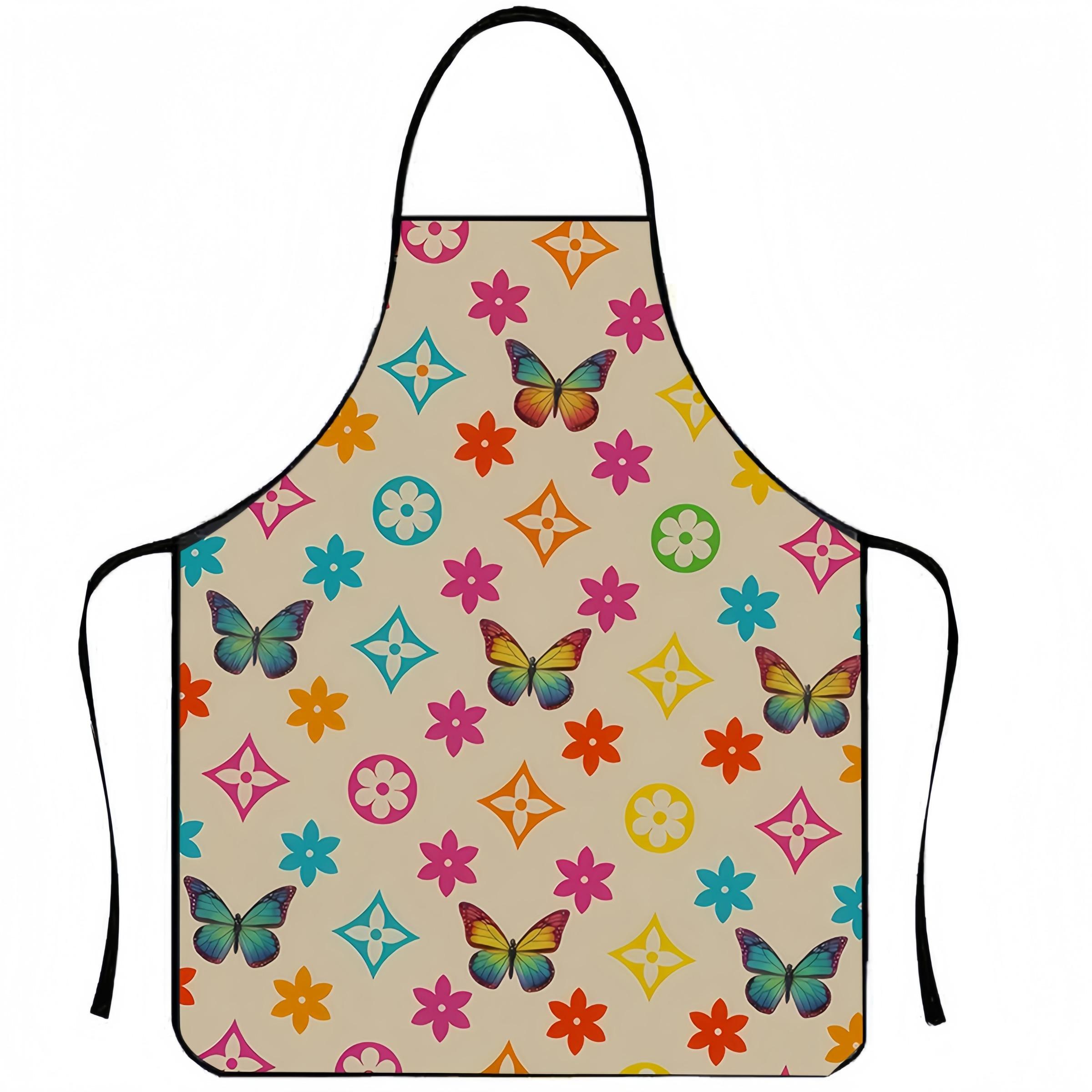 Floral Pattern Apron Set, 2 Counts Polyester Mexican Folk Style Aprons, Kitchen Apron for Cooking, Summer Spanish Apron,Mother's Day Gift, Kitchen&Cleaning Essential,Cleaning Tool,World Cup