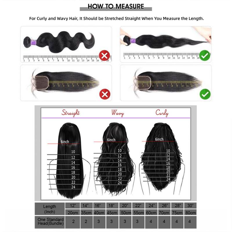 BELE HAIR 6x6 Lace Closure With Bundles For Quick Weave Hairstyle Body Wave Bundles With 5x5 Transaprent Lace Closure Brazilian Hair Bundles With Lace Closure Natural Black Color For Women  Unprocessed Weave Bundles Extension With Swiss Lace Closures