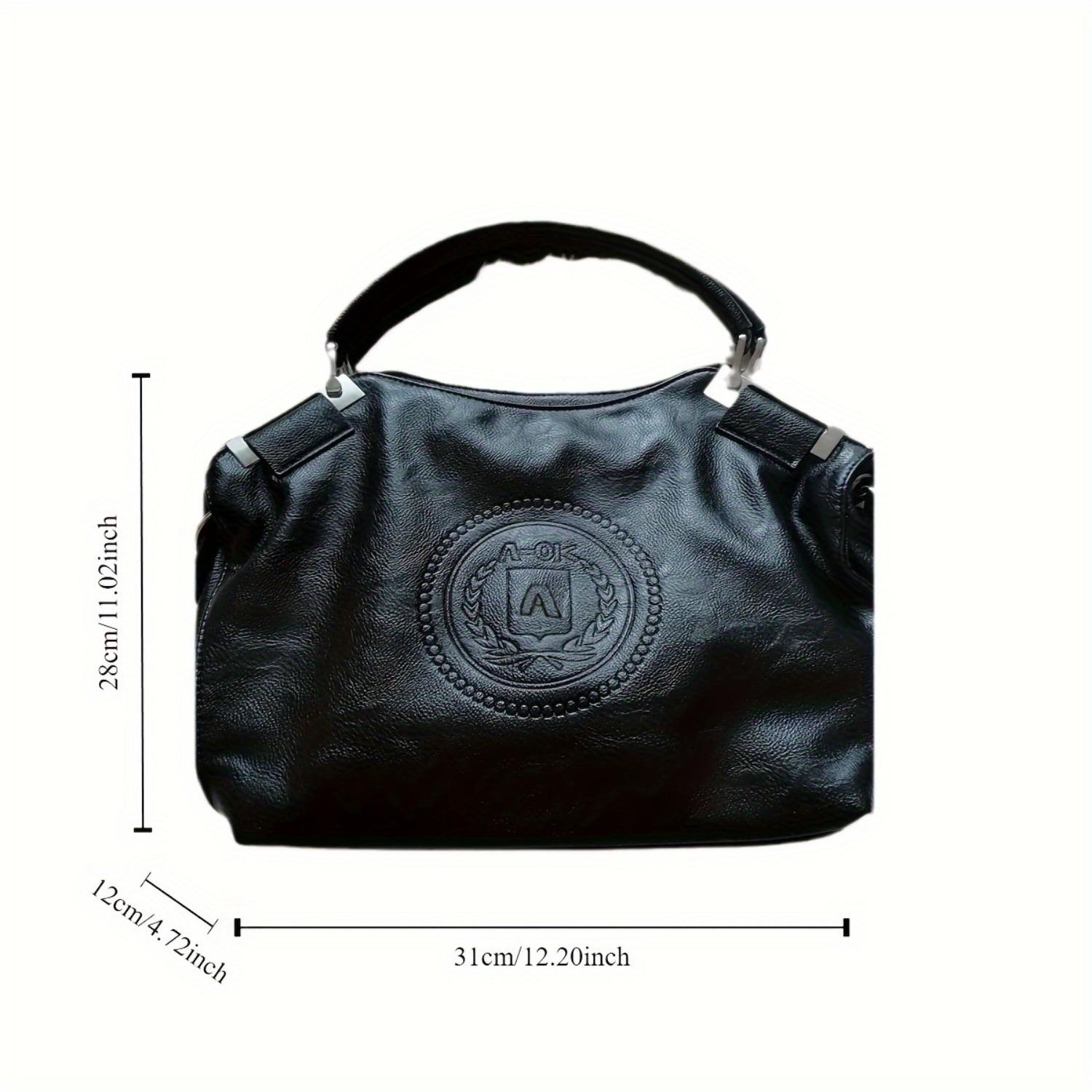 Ladies' Fashion Luxury Tote Bag Casual Trendy Bag Large Capacity Elegant Commuter Handheld Shoulder Bag Elegant Embossed Bag