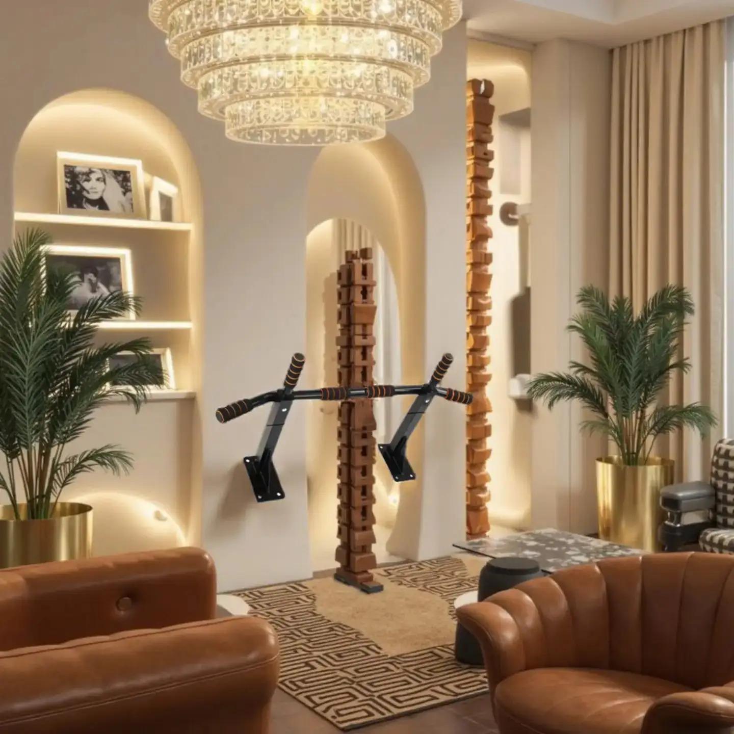 Multi-Scene Wall-Mounted Pull Up Bar, Slim Doorway Mounted Chin Up Bar, Perfect for Home & Commercial Gym Training, Adjustable Hanging Bar with No Stand