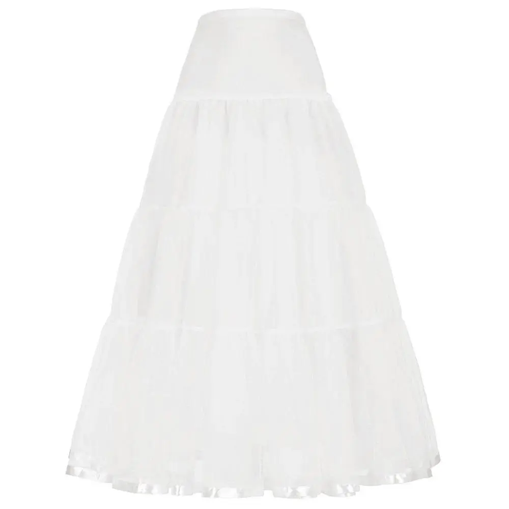39 Inches Long Plus Size Wedding Petticoat Slips Vintage Wedding Bridal Crinoline for Wedding Dresses Underskirt Rockabilly Tutu